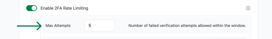 Enable 2FA rate limiting