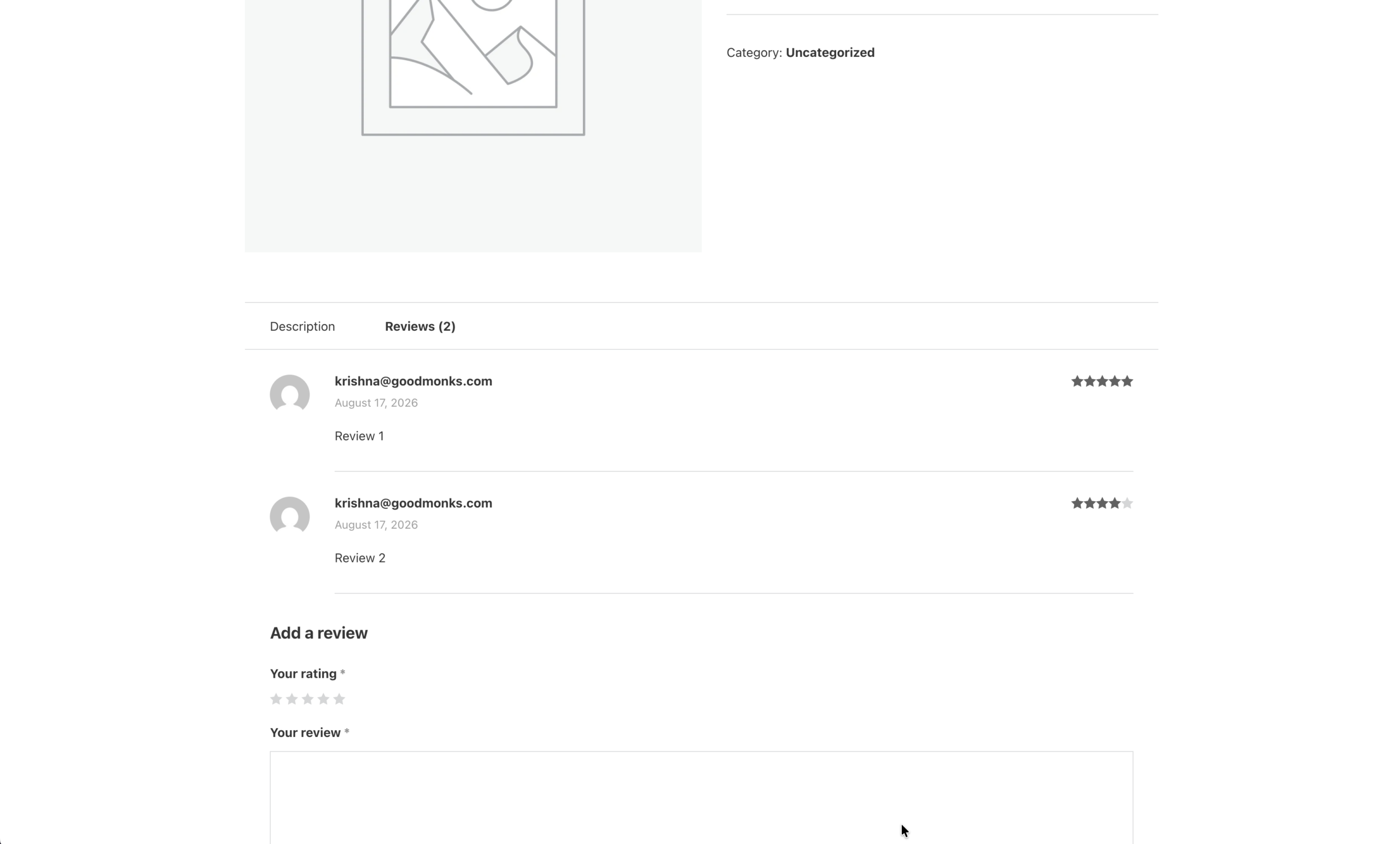 Product image with placeholder.