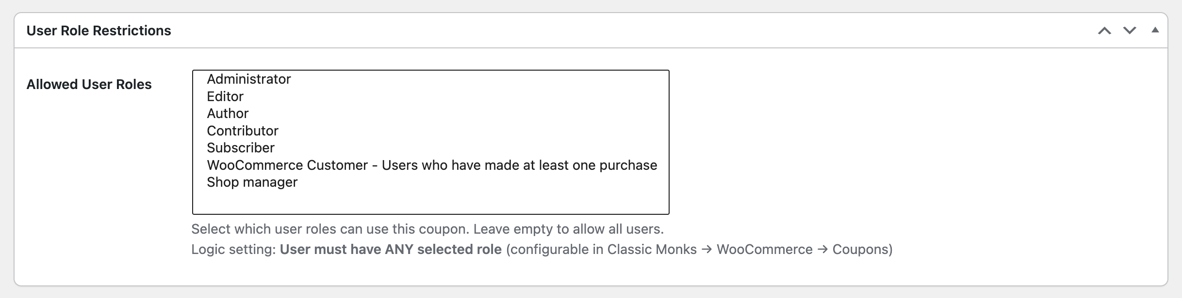 How to Restrict WooCommerce Coupons by User Role in WordPress