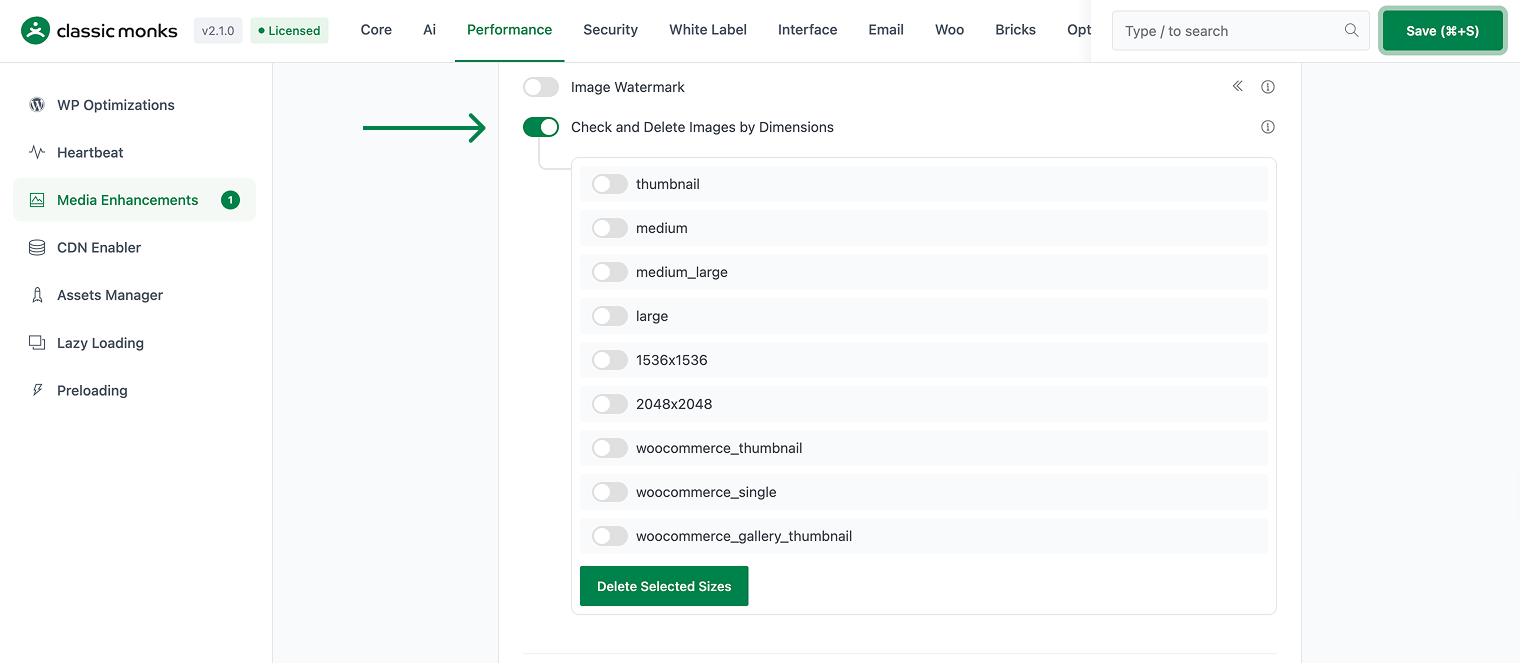 Delete images by dimensions