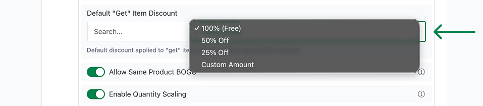 How to Create BOGO (Buy One Get One) Deals in WooCommerce Discount options menu open