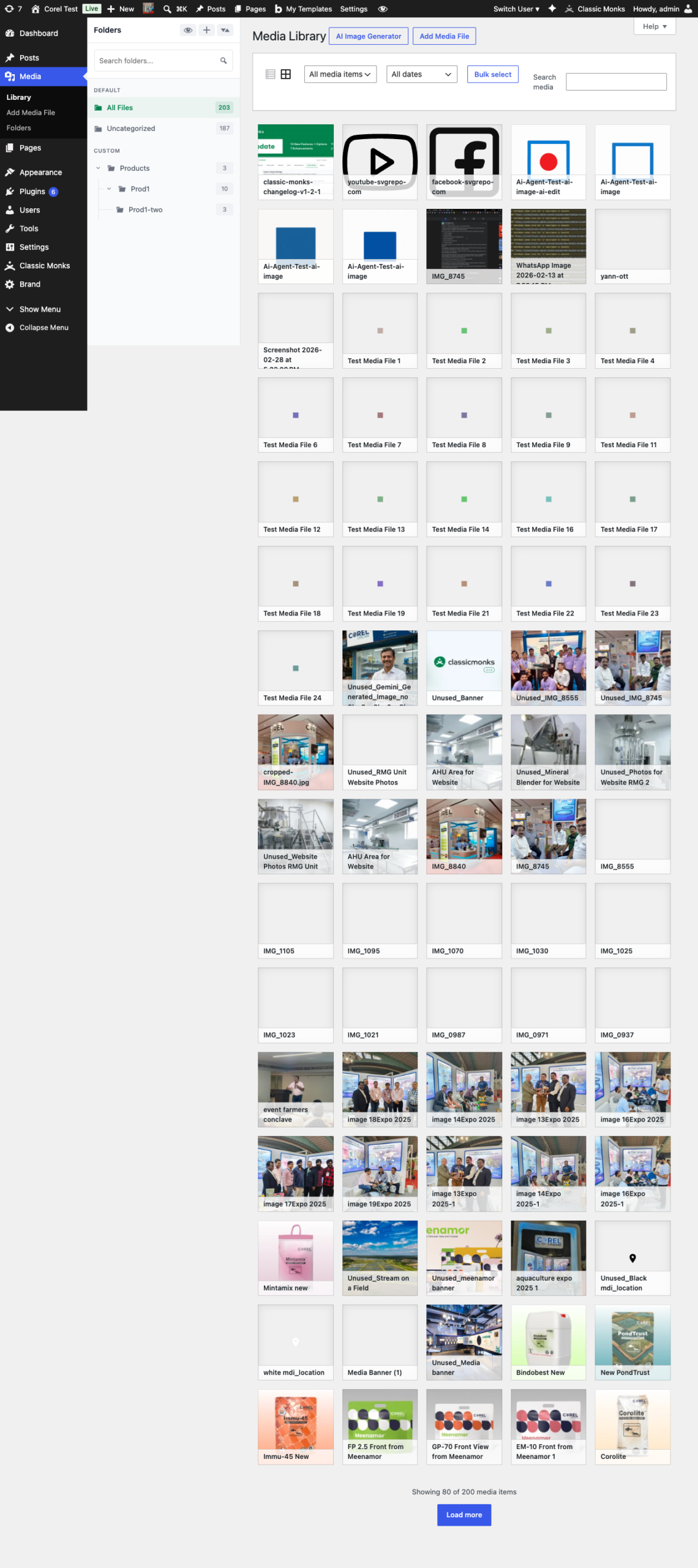 How to Use AI Tools in WordPress WordPress Media Library screenshots