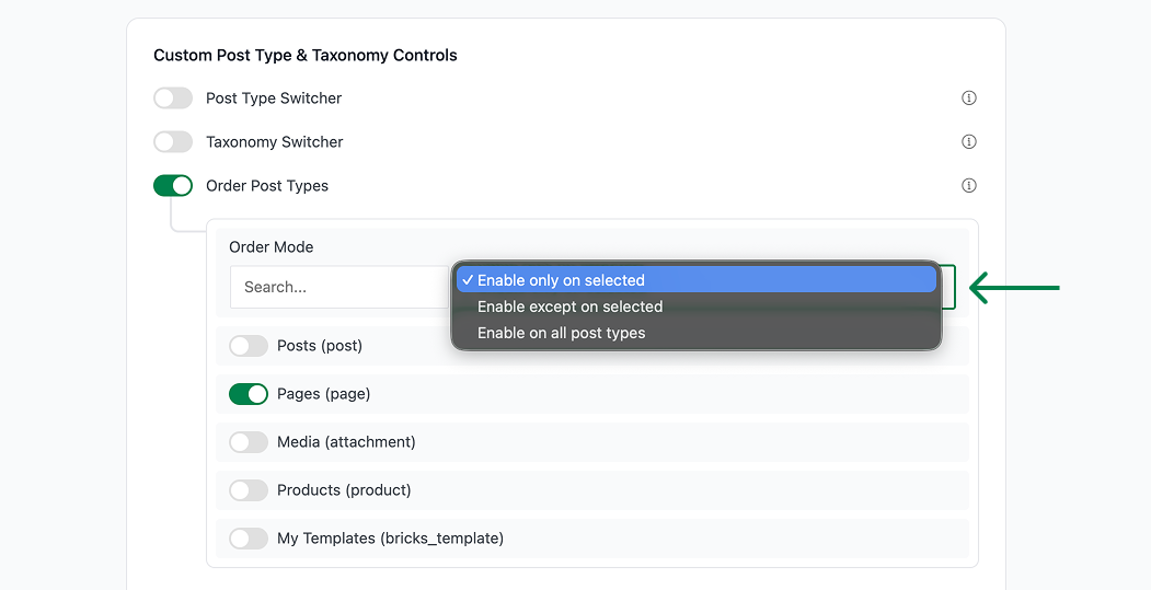 How to Order Post Types in WordPress Order post types dropdown menu.