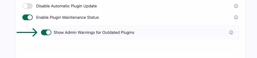 Show outdated plugin warnings