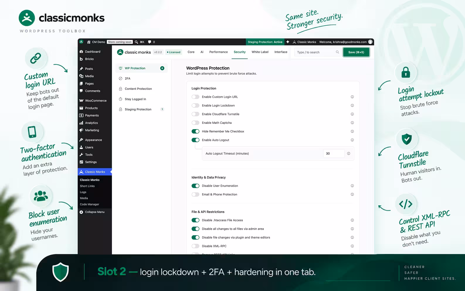 WordPress Toolbox: Plugins Agencies Install on Client Sites Classic Monks security settings dashboard