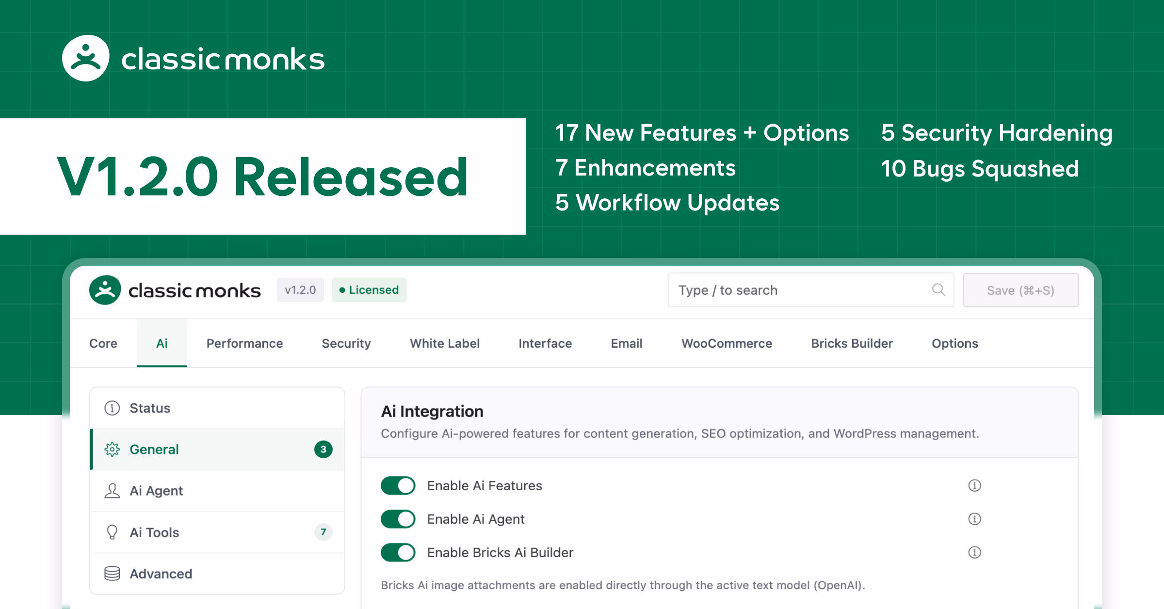Classic Monks v1.2.0 Update