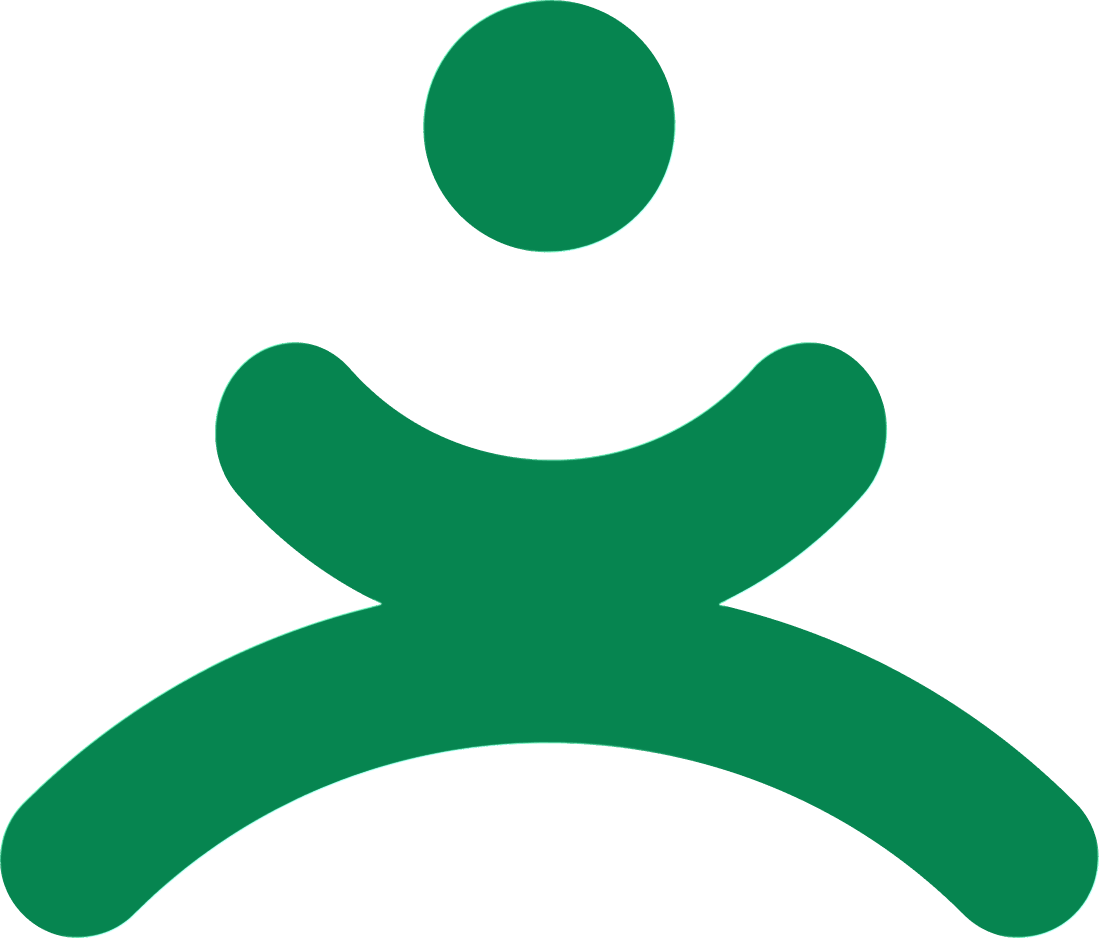 Green human-like shape