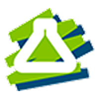 Green and blue science laboratory logo